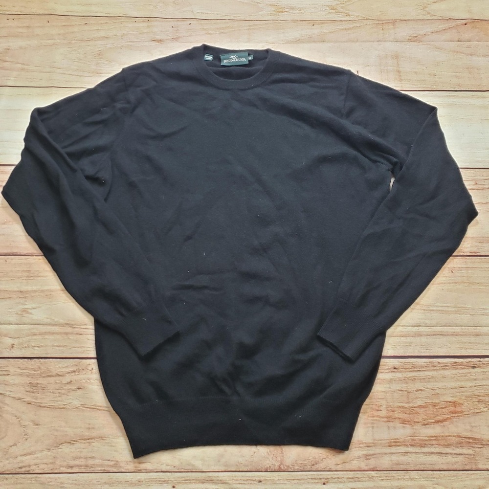 Rodd & Gunn‎ Sweater Mens M Black Wool Cashmere Crewneck Lightweight Pullover